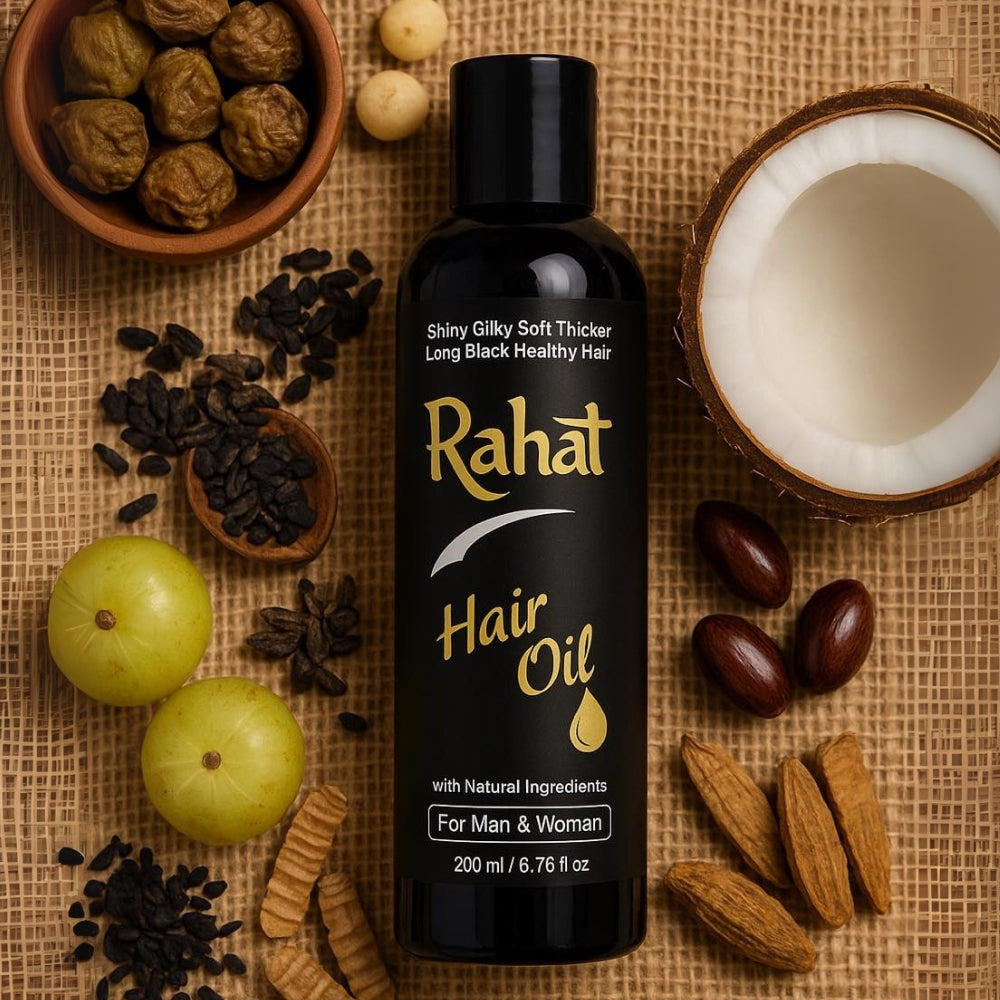 Rahat Hair Oil – Organic Herbal Hair Growth Oil in 200ml