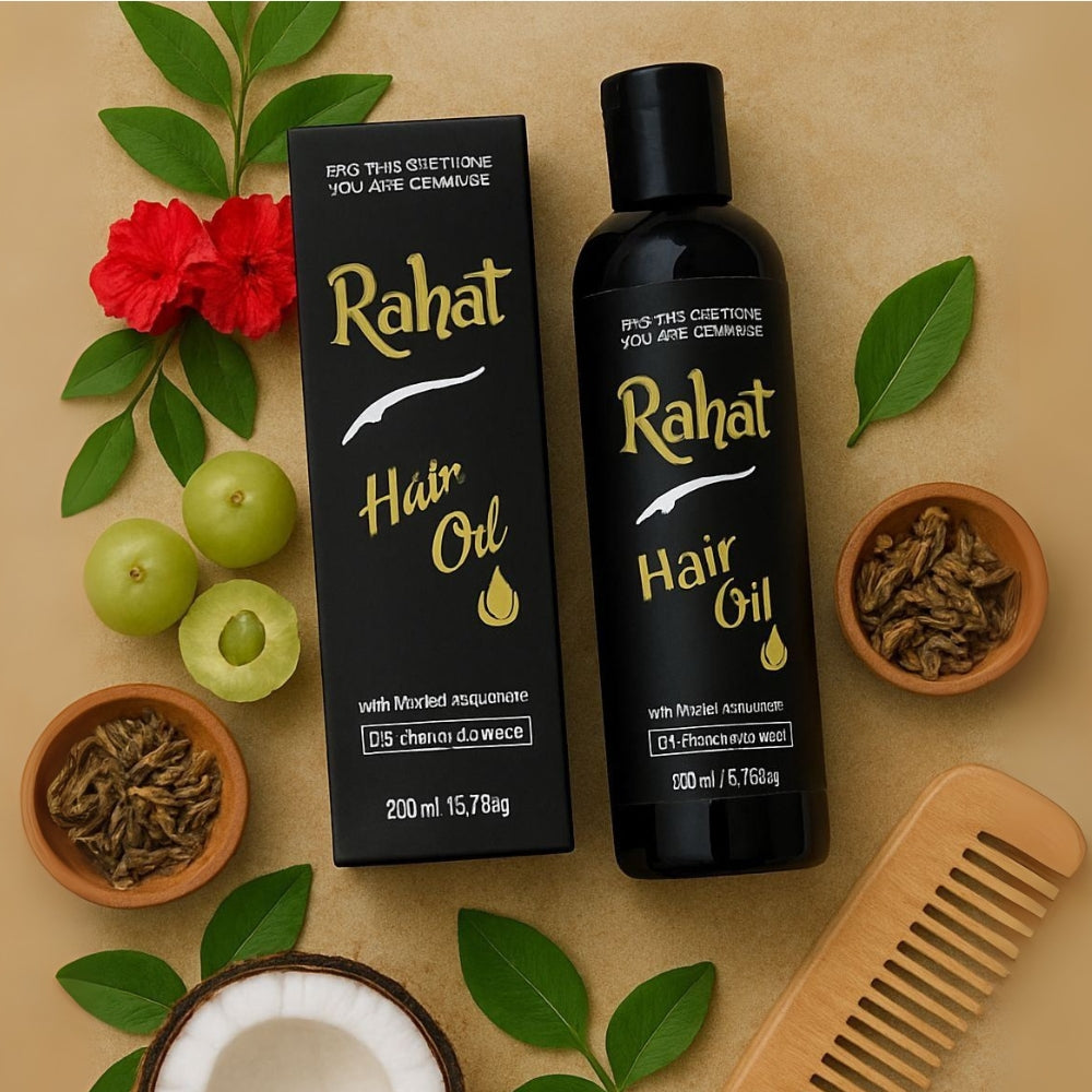Rahat Hair Oil – Organic Herbal Hair Growth Oil in 200ml