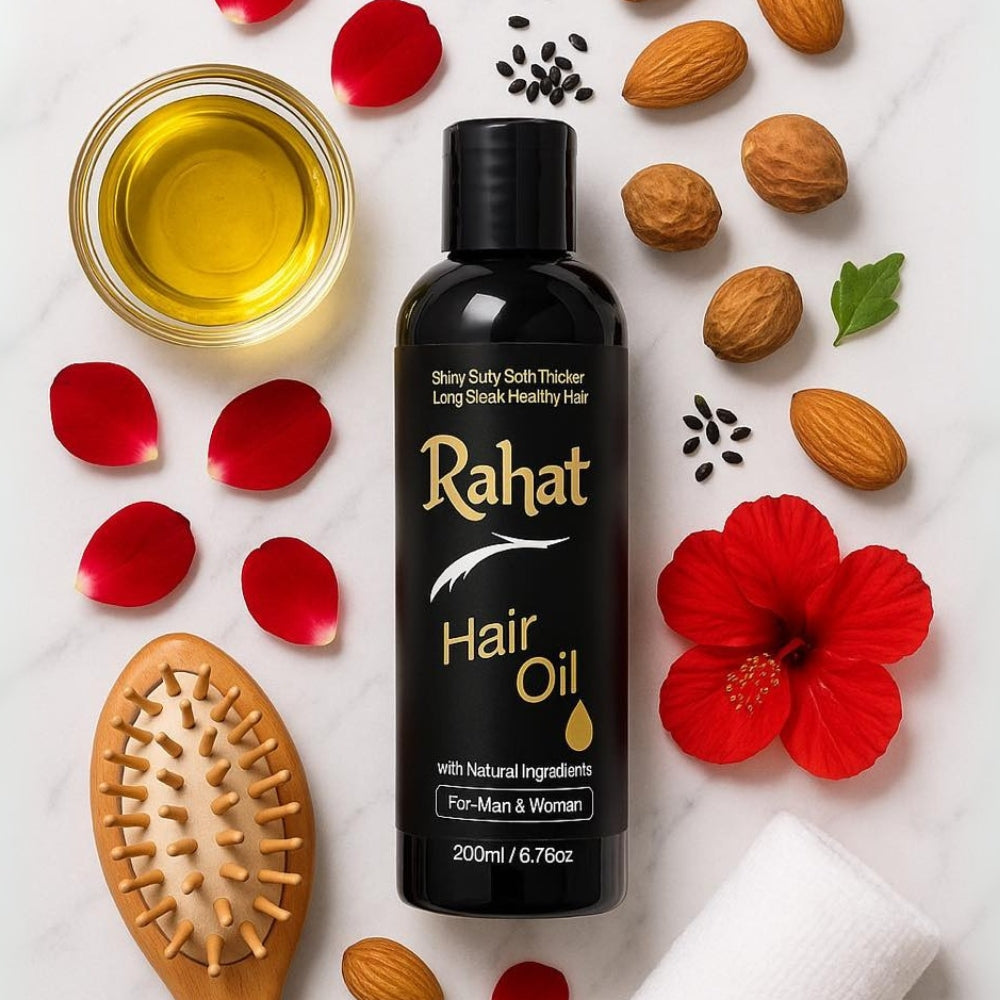 Rahat Hair Oil – Organic Herbal Hair Growth Oil in 200ml
